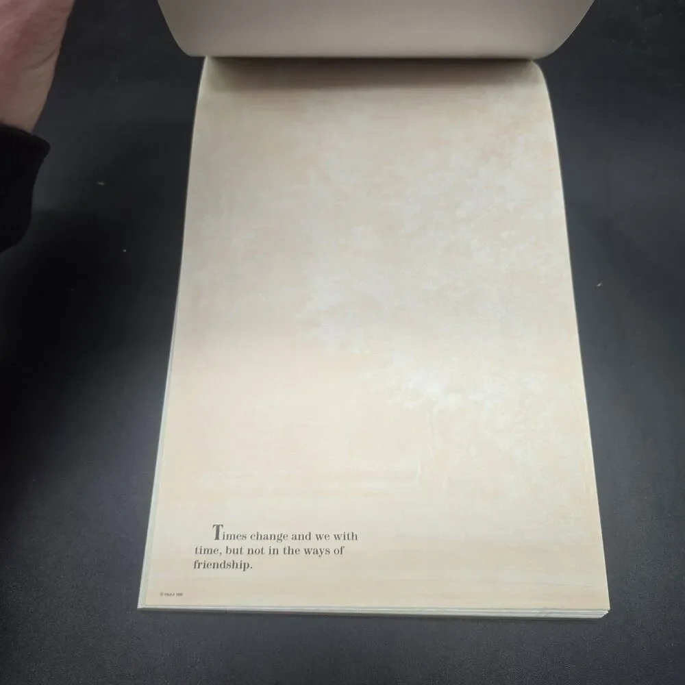 Vintage 1990 C.M. Paula Co Stationery Pad The Language Of Friendship Quotes